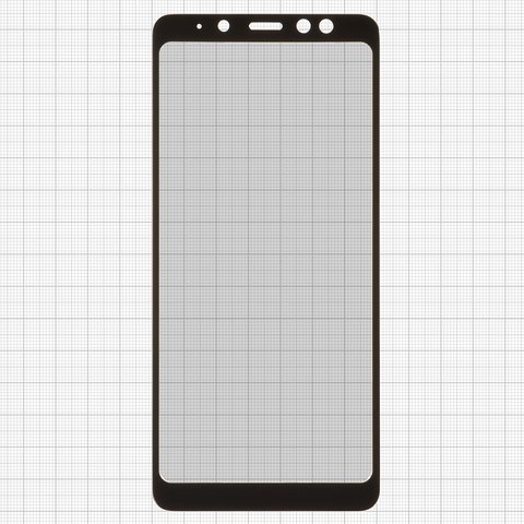 Захисне скло All Spares для Samsung A730 Galaxy A8+ 2018 , 5D Full Glue, чорний, шар клею нанесений по всій поверхні