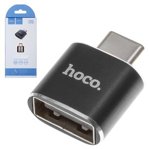 Адаптер Hoco UA5, USB тип C, USB тип A, чорний, #6957531064121