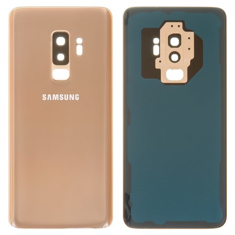 Задня панель корпуса для Samsung G965F Galaxy S9 Plus, золотиста, із склом камери, Original PRC , sunrise gold