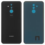Задняя панель корпуса для Huawei Mate 20 lite, черная, со стеклом камеры