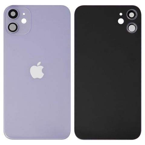 Задняя панель корпуса для iPhone 11, фиолетовая, со стеклом камеры, small hole