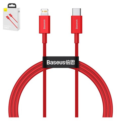 USB кабель Baseus Superior, USB тип C, Lightning, 100 см, 20 Вт, червоний, #CATLYS A09