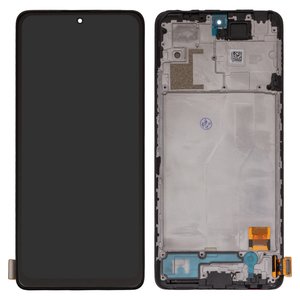 Дисплей для Xiaomi Redmi Note 10 Pro, чорний, з рамкою, High Copy, OLED 