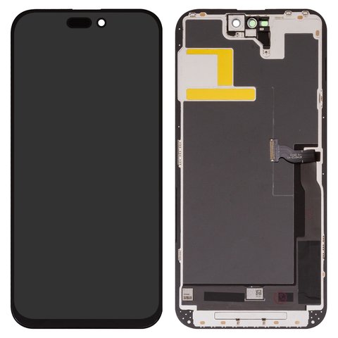 Дисплей для iPhone 14 Pro Max, чорний, з рамкою, Copy, TFT , JK