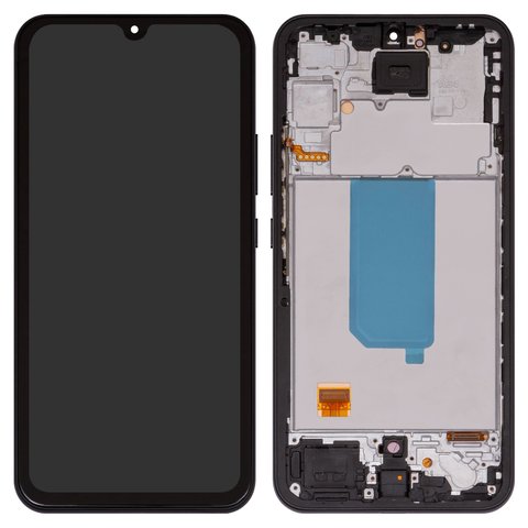 Дисплей для Samsung A346 Galaxy A34 5G, черный, с рамкой, High Copy, OLED 