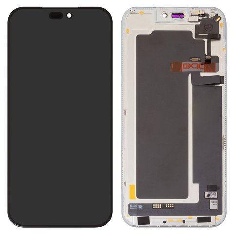 Дисплей для iPhone 17 Pro Max, черный, с рамкой, High Copy, без ошибки, Super OLED , GX OEM soft