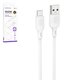USB кабель Borofone BX113, USB тип-A, micro-USB тип-B, 100 см, 2,4 А, білий, #6941991115424