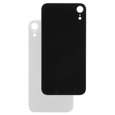 Housing Back Cover compatible with iPhone XR, white, need to remove the camera glass, small hole 