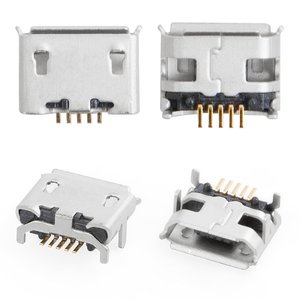 Charge Connector compatible with Cell Phones, 5 pin, type 8, micro USB type B 
