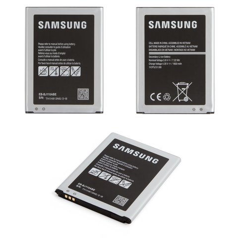 Battery EB BJ110ABE compatible with Samsung J110 Galaxy J1 Ace, Li ion, 3.8 V, 1900 mAh, Original PRC  