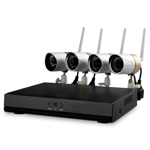 Set of HL0162 Network Video Recorder and 4 Wireless IP Surveillance Cameras