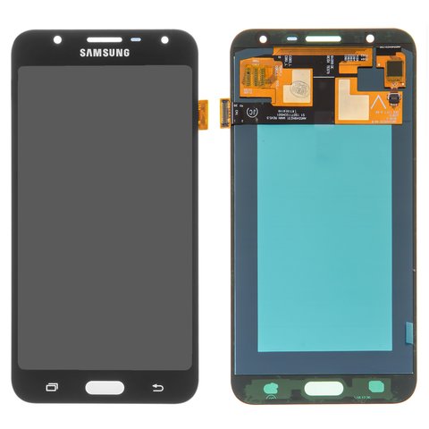 Pantalla LCD puede usarse con Samsung J701 Galaxy J7 Neo, negro, sin marco, High Copy, OLED 