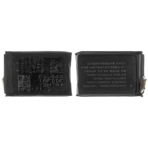 Battery A1578 compatible with Watch 38mm, Li Polymer, 3.8 V, 205 mAh, PRC 