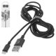 USB Cable Hoco X14, (USB type-A, Lightning, 200 cm, 2 A, black)