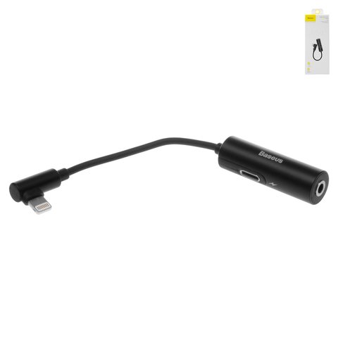 Adapter Baseus L42, from Lightning to 3.5 mm 2 in 1, doesn't support microphone , TRS 3.5 mm, Lightning, black  #CALL42 01