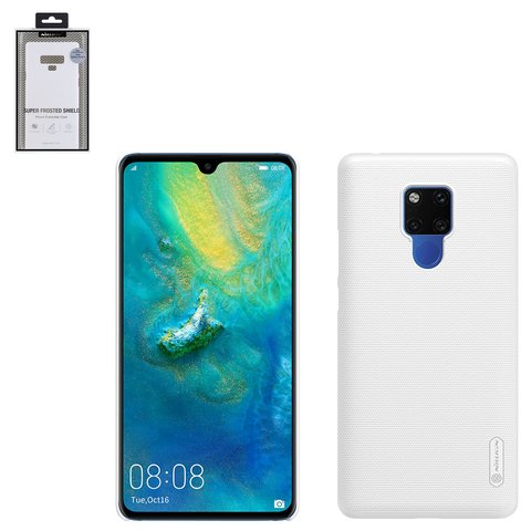 Case Nillkin Super Frosted Shield compatible with Huawei Mate 20X, white, with support, matt, plastic  #6902048167421