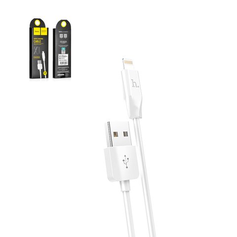USB Cable Hoco X1, USB type A, Lightning, 100 cm, 2 A, white  #6957531032007