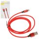 Cable USB Baseus Yiven, USB tipo-A, Lightning, 120 cm, 2 A, rojo, #CALYW-09