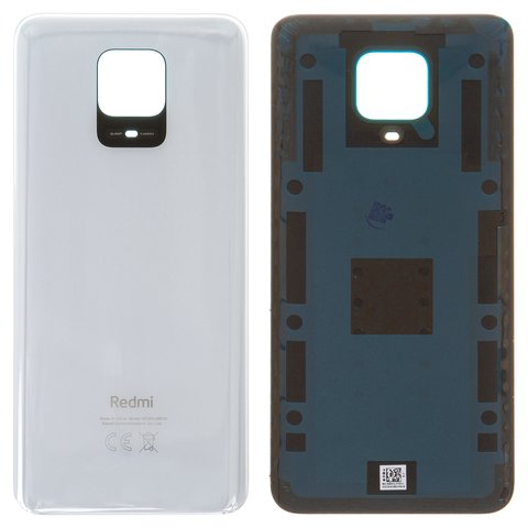 Housing Back Cover compatible with Xiaomi Redmi Note 9 Pro, white, 64 MP, M2003J6B2G 