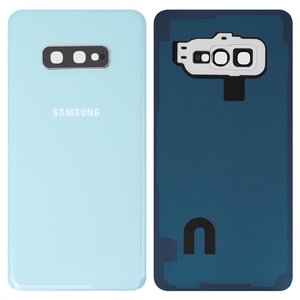 Panel trasero de carcasa puede usarse con Samsung G970 Galaxy S10e; Samsung, blanco, con vidrio de cámara
