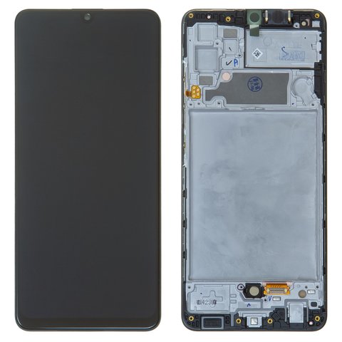 Pantalla LCD puede usarse con Samsung A325 Galaxy A32, negro, con marco, Original, empaque industrial, original glass, #GH82 25579A GH82 25566A