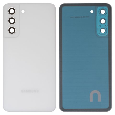 Housing Back Cover compatible with Samsung G990B Galaxy S21 FE 5G, white, with camera lens 