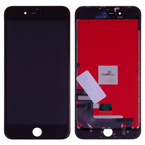 Дисплей для Apple iPhone 8 Plus, черный, с рамкой, AAA, с пластиками камеры и датчика приближения, NCC ESR ColorX