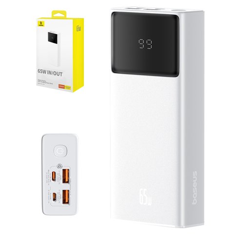 Power Bank Baseus Star Lord Digital, 20000 mAh, 65 W, white, Power Delivery PD #P10022906213 00