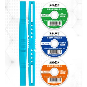 Glass Separator Wire RELIFE RL 059 Plus, 0.08 mm, 0.05 mm, 0.03 mm, 100 m, 5 in 1 