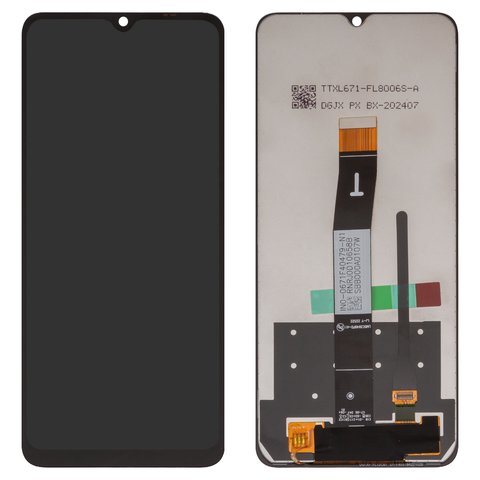 Pantalla LCD puede usarse con Xiaomi Poco C55, Redmi 11A, Redmi 12C, negro, sin marco, Box 