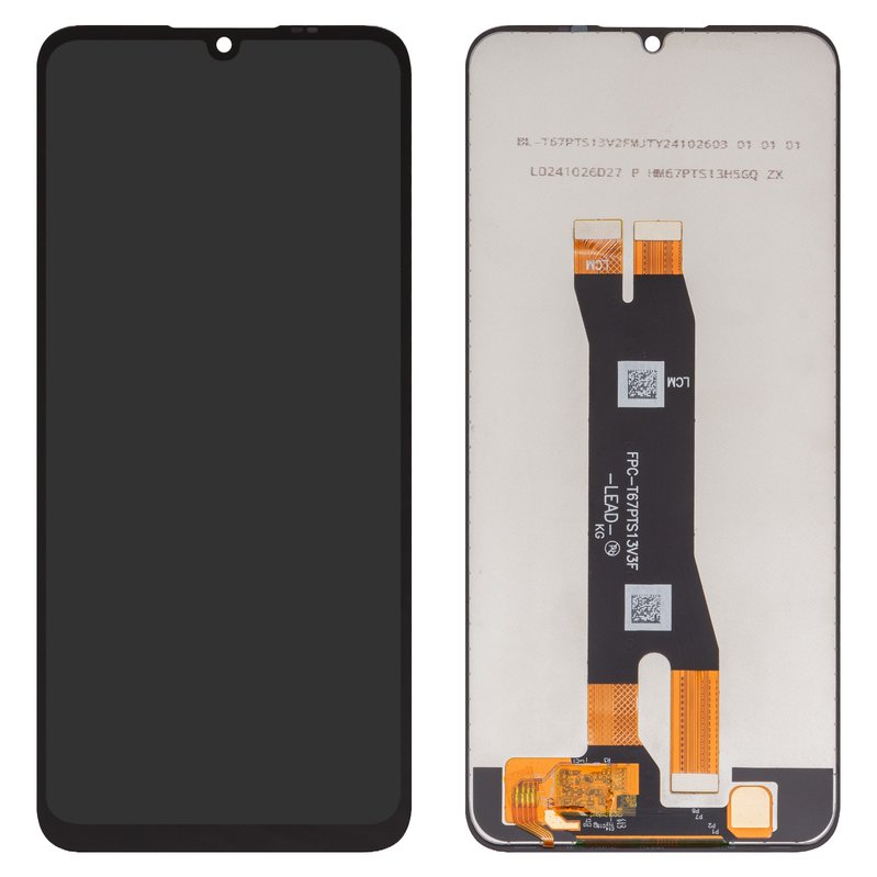 LCD compatible with ZTE Blade A35, Blade A55, (black, without