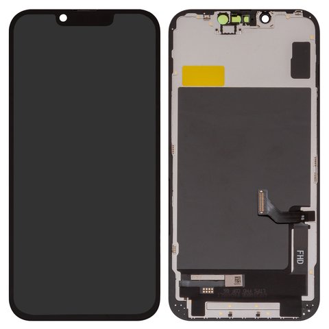 Дисплей для iPhone 14, черный, с рамкой, AAA, TFT , ZY, LTPS FHD