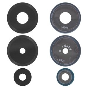 Camera Lens compatible with Xiaomi Redmi Note 14 4G, black, without frame, set 3 pcs. 
