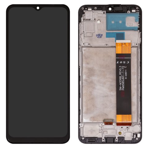 Дисплей для Samsung A235 Galaxy A23, черный, с рамкой, High Copy