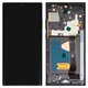 LCD compatible with Samsung N985F Galaxy Note 20 Ultra, (black, with frame, High Copy, (OLED))