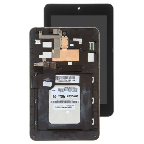 LCD compatible with Asus MeMO Pad HD7 ME173X Rev.2  K00B , black, with frame  #GN070ICNB040S N070ICN GB1