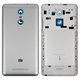 Housing Back Cover compatible with Xiaomi Redmi Note 3, (silver, black, with side button, Original (PRC))