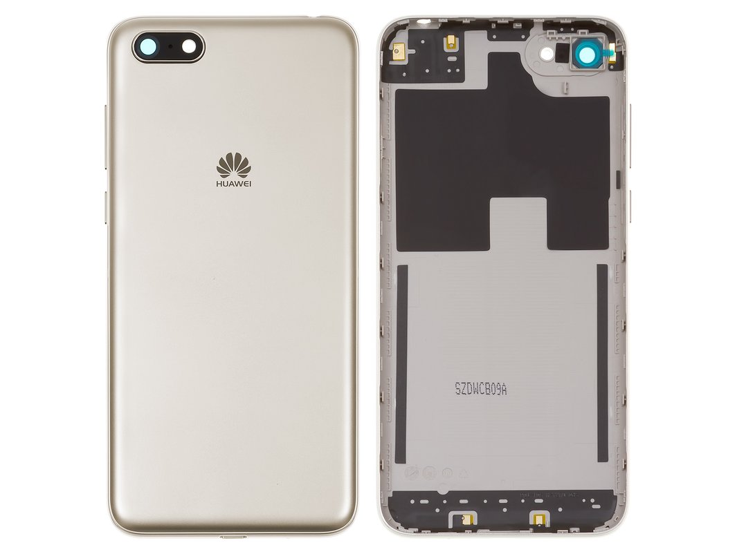 Housing Back Cover compatible with Huawei (2018), Y5 (2018), (golden, Logo Huawei) - GsmServer