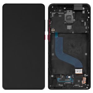 LCD compatible with Xiaomi Mi 9T, Mi 9T Pro, Redmi K20, Redmi K20 Pro, black, with frame, Original PRC , M1903F10G, M1903F11G, M1903F10I, M1903F11I 