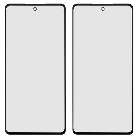 Housing Glass compatible with Samsung A536 Galaxy A53 5G, with OCA film, black 