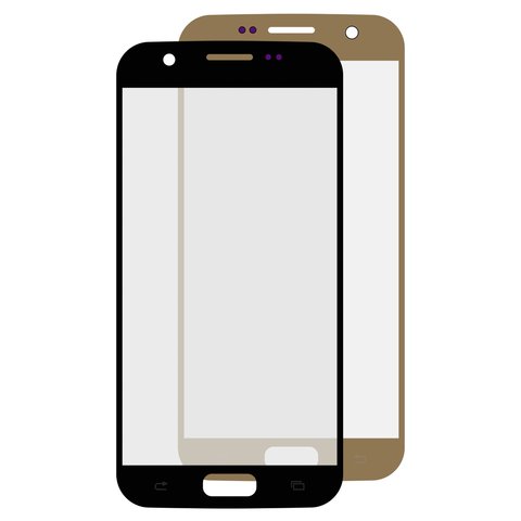 Vidrio de carcasa puede usarse con Samsung G930F Galaxy S7, Original PRC , 2.5D, dorado