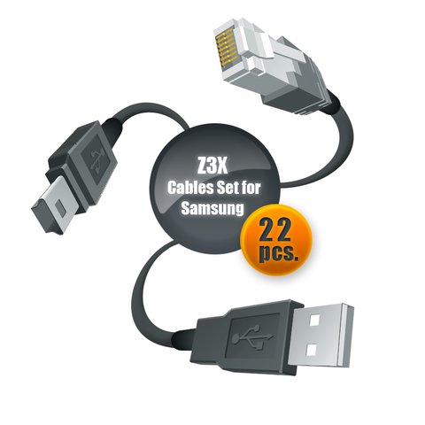 Juego de cables para servicio de celulares Samsung con ayuda de Z3X Box 22 uds. 