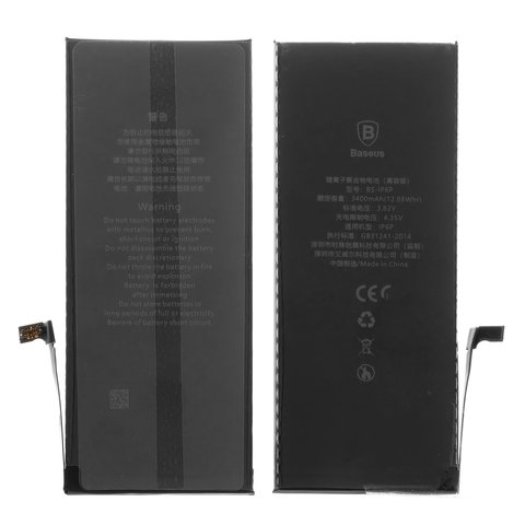 Batería Baseus BS IP6P puede usarse con Apple iPhone 6 Plus, Li ion, 3.82 V, 3400 mAh, high capacity, #ACCB BIP6P