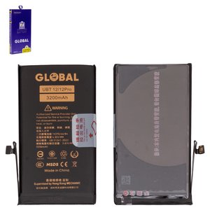 Batería Mechanic puede usarse con Apple iPhone 12, iPhone 12 Pro, Li Polymer, 3.83 V , 3200 mAh, mayor capacidad, original IC