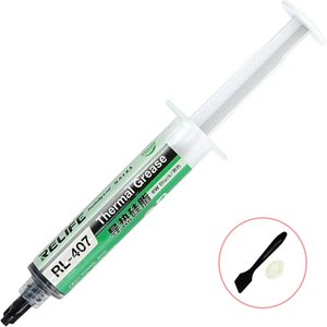 Pasta térmica RELIFE  RL 407 , de silicona, en jeringa, 20 ml, negra