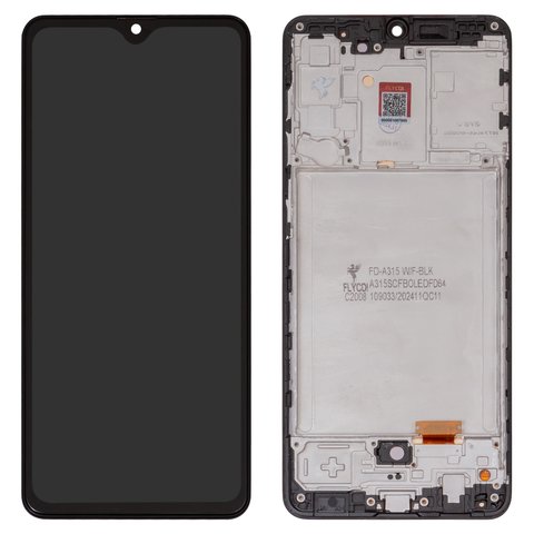 Pantalla LCD puede usarse con Samsung A315 Galaxy A31, A315F DS Galaxy A31, negro, con marco, FLYCDI, OLED 