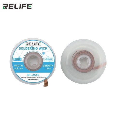 Malla para desoldar RELIFE RL 3515, W. 3.5 mm, L 1.5 m