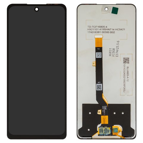Pantalla LCD puede usarse con Tecno Spark 20 Pro KJ6 ; Infinix Hot 40 X6836 , Hot 40 Pro X6837 , negro, sin marco, Box  TXDI680QBQPX 33