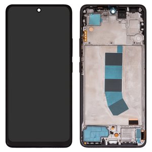 Pantalla LCD puede usarse con Xiaomi Redmi Note 13 4G, negro, con marco, Copy, TFT 