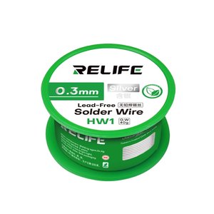 Estaño RELIFE HW1, 0.3 mm, 40 g, sin plomo